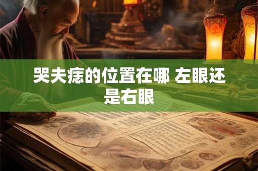 哭夫痣的位置在哪 左眼还是右眼