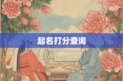 起名打分查询