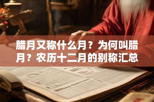 腊月又称什么月？为何叫腊月？农历十二月的别称汇总