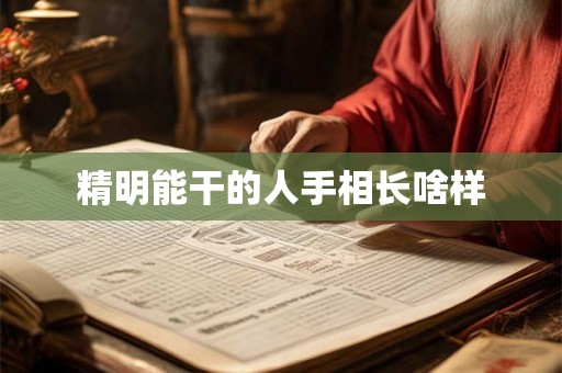 精明能干的人手相长啥样 精明能干的人手相长啥样