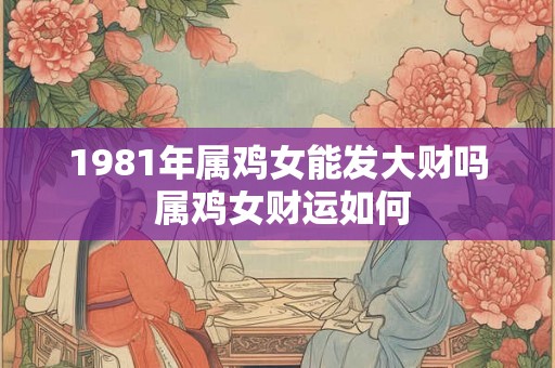 1981年属鸡女能发大财吗 属鸡女财运如何 1981年属鸡女能发大财吗 属鸡女财运如何