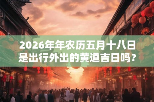2026年年农历五月十八日是出行外出的黄道吉日吗？