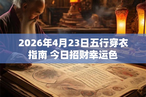 2026年4月23日五行穿衣指南 今日招财幸运色