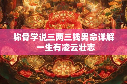 称骨学说三两三钱男命详解  一生有凌云壮志