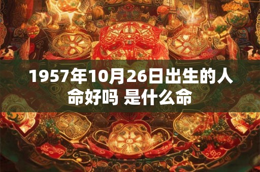1957年10月26日出生的人命好吗 是什么命