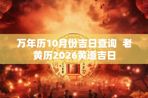 万年历10月份吉日查询  老黄历2026黄道吉日