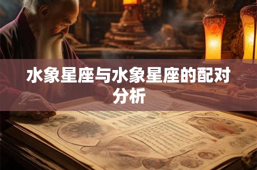 水象星座与水象星座的配对分析