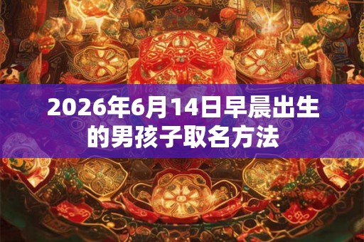 2026年6月14日早晨出生的男孩子取名方法