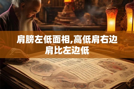 肩膀左低面相,高低肩右边肩比左边低