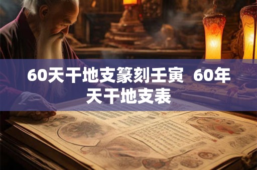 60天干地支篆刻壬寅  60年天干地支表