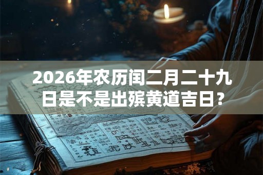 2026年农历闰二月二十九日是不是出殡黄道吉日？