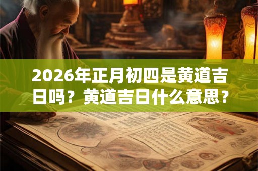 2026年正月初四是黄道吉日吗？黄道吉日什么意思？