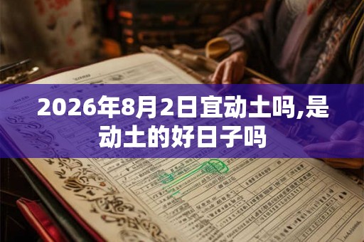2026年8月2日宜动土吗,是动土的好日子吗