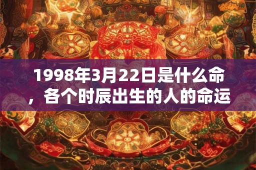 1998年3月22日是什么命,各个时辰出生的人的命运 1998年3月22日是什么命,各个时辰出生的人的命运