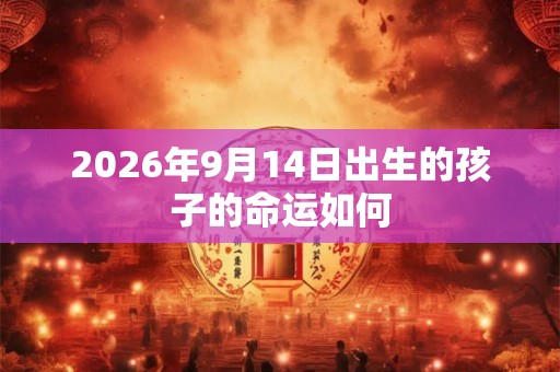 2026年9月14日出生的孩子的命运如何
