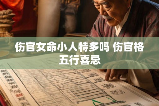 伤官女命小人特多吗 伤官格五行喜忌
