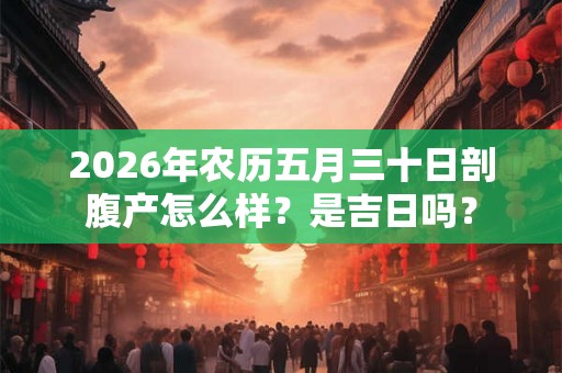 2026年农历五月三十日剖腹产怎么样？是吉日吗？