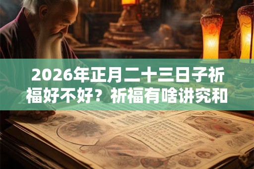 2026年正月二十三日子祈福好不好?祈福有啥讲究和忌讳? 2026年正月二十三日子祈福好不好?祈福有啥讲究和忌讳?