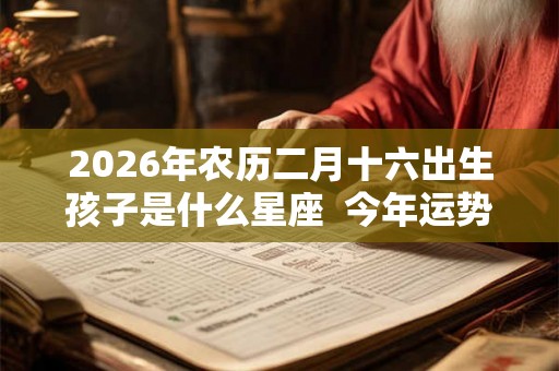 2026年农历二月十六出生孩子是什么星座 今年运势怎么样 2026年农历二月十六出生孩子是什么星座 今年运势怎么样