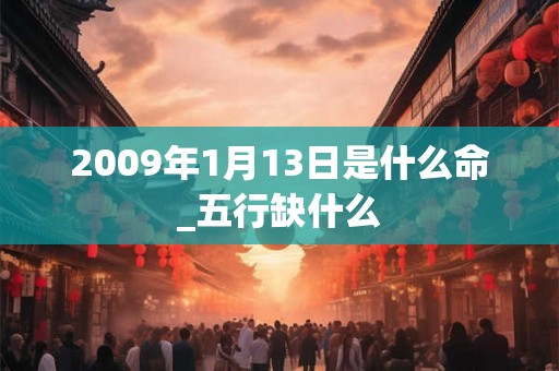 2009年1月13日是什么命_五行缺什么