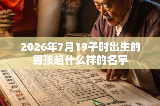 2026年7月19子时出生的男孩起什么样的名字 2026年7月19子时出生的男孩起什么样的名字