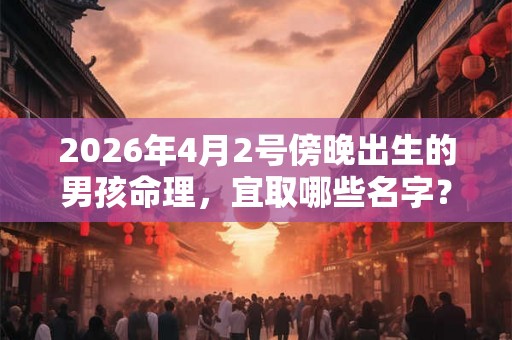 2026年4月2号傍晚出生的男孩命理,宜取哪些名字? 2026年4月2号傍晚出生的男孩命理,宜取哪些名字?