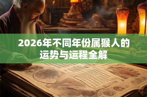 2026年不同年份属猴人的运势与运程全解