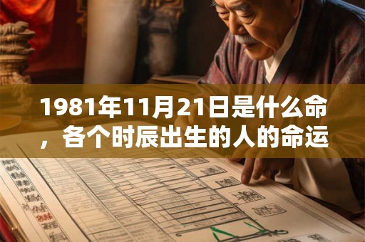 1981年11月21日是什么命，各个时辰出生的人的命运