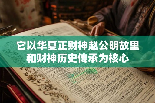 它以华夏正财神赵公明故里和财神历史传承为核心