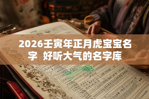 2026壬寅年正月虎宝宝名字  好听大气的名字库
