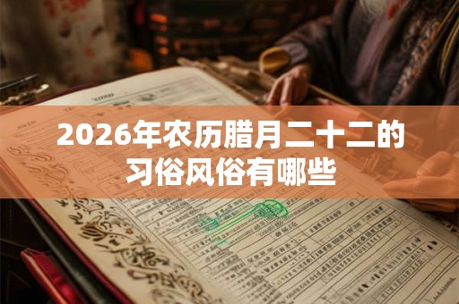 2026年农历腊月二十二的习俗风俗有哪些 2026年农历腊月二十二的习俗风俗有哪些