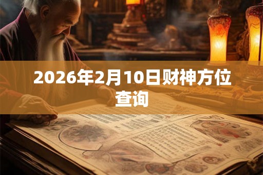 2026年2月10日财神方位查询