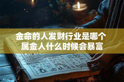金命的人发财行业是哪个 属金人什么时候会暴富