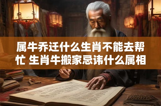 属牛乔迁什么生肖不能去帮忙 生肖牛搬家忌讳什么属相