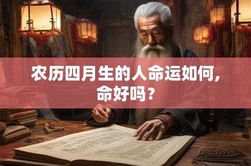 农历四月生的人命运如何,命好吗？