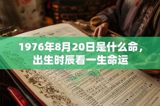 1976年8月20日是什么命，出生时辰看一生命运
