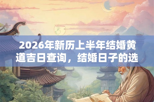 2026年新历上半年结婚黄道吉日查询,结婚日子的选择方法 2026年新历上半年结婚黄道吉日查询,结婚日子的选择方法
