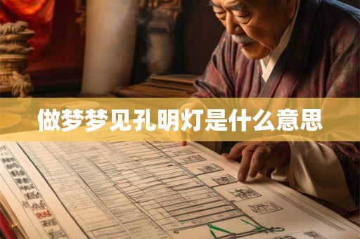 做梦梦见孔明灯是什么意思