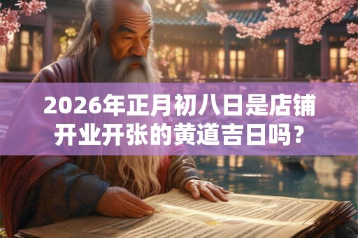 2026年正月初八日是店铺开业开张的黄道吉日吗？