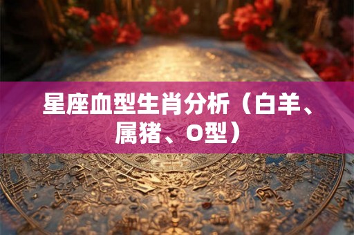 星座血型生肖分析（白羊、属猪、O型）