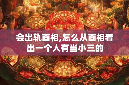 会出轨面相,怎么从面相看出一个人有当小三的