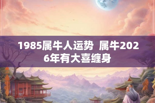1985属牛人运势 属牛2026年有大喜缠身 1985属牛人运势 属牛2026年有大喜缠身