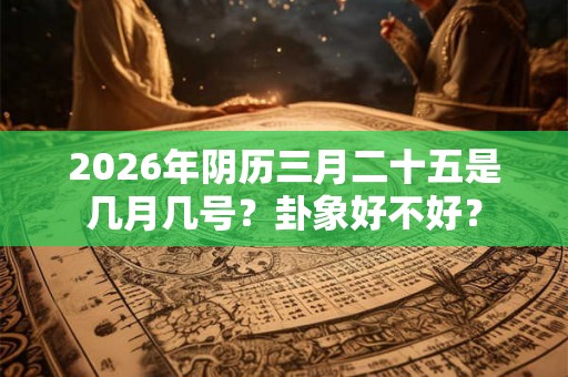 2026年阴历三月二十五是几月几号？卦象好不好？