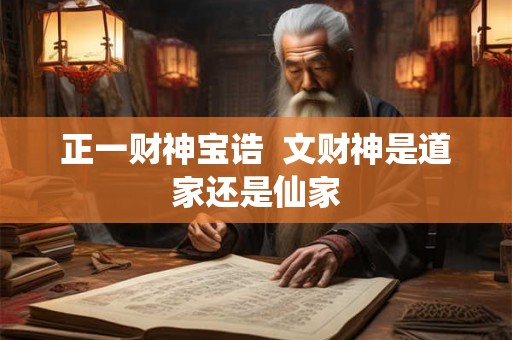 正一财神宝诰  文财神是道家还是仙家