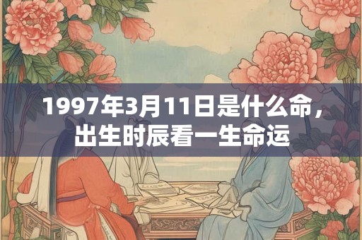 1997年3月11日是什么命，出生时辰看一生命运