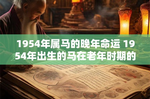 1954年属马的晚年命运 1954年出生的马在老年时期的命运如何