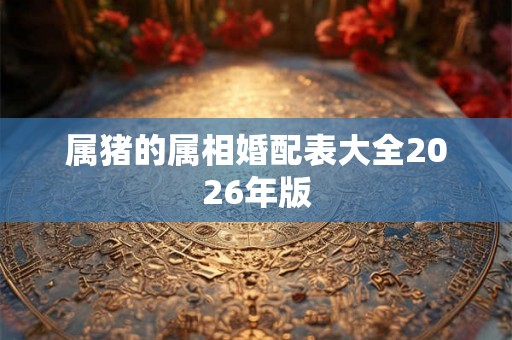 属猪的属相婚配表大全2026年版