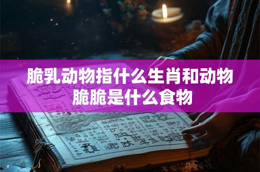 脆乳动物指什么生肖和动物 脆脆是什么食物
