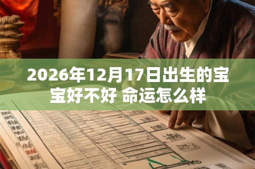 2026年12月17日出生的宝宝好不好 命运怎么样 2026年12月17日出生的宝宝好不好 命运怎么样