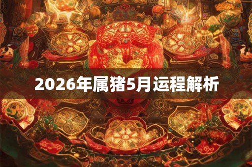 2026年属猪5月运程解析